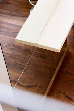 Wall mirror and bar tabletop top view, interior detailの写真素材