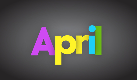 april letters vector word banner signのイラスト素材