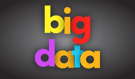 big data letters vector word banner signのイラスト素材