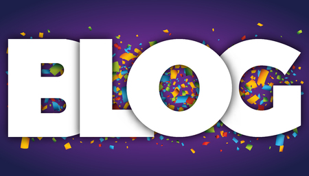 blog letters vector word banner signのイラスト素材