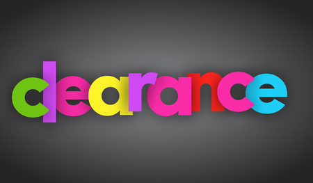 clearance letters vector word banner signのイラスト素材
