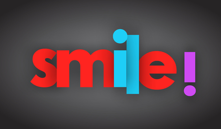 smile Letters vector word banner signのイラスト素材