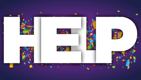 help letters vector word banner signのイラスト素材