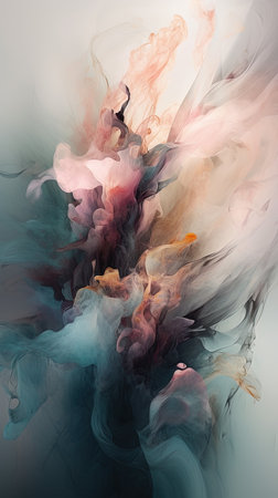 099. ethereal abstractions abstract concept soft and airy tones wallpaper. Generative AIの素材