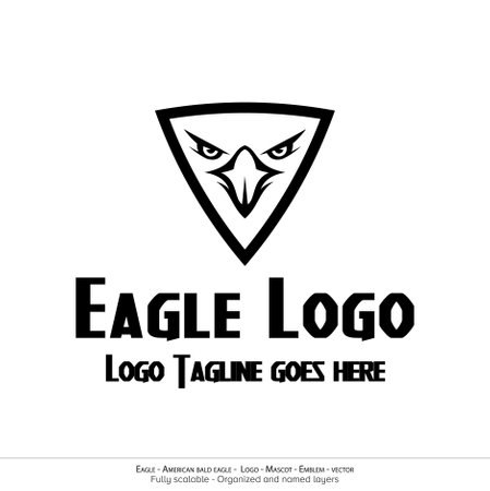 Eagle logo design vector template. Creative Eagle logo design template.のイラスト素材