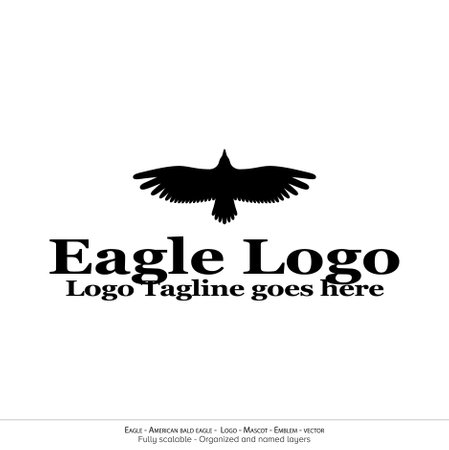 Eagle logo, vector illustration eps 10. Bird logo.のイラスト素材