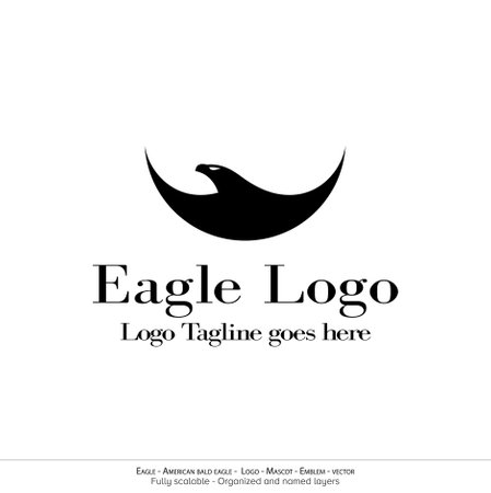 Eagle logo design vector template. Creative Eagle logo design vector templateのイラスト素材