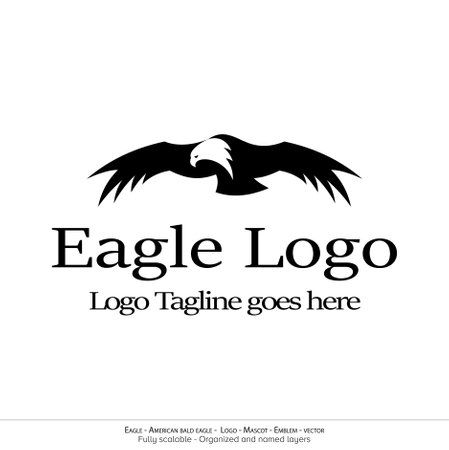 Eagle logo design vector template. Eagle logo design vector template.のイラスト素材