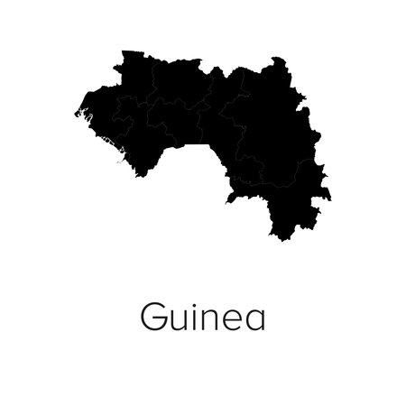 Papua New Guinea Map Vector Illustration - Silhouette, Outline, Papua New Guinea Travel and Tourism Mapのイラスト素材