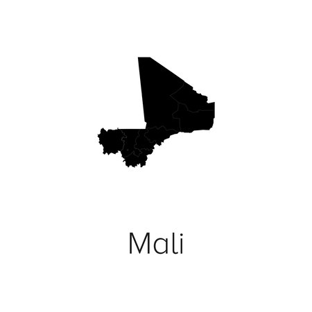 Somalia Map Vector Illustration - Silhouette, Outline, Somalia Travel and Tourism Mapのイラスト素材