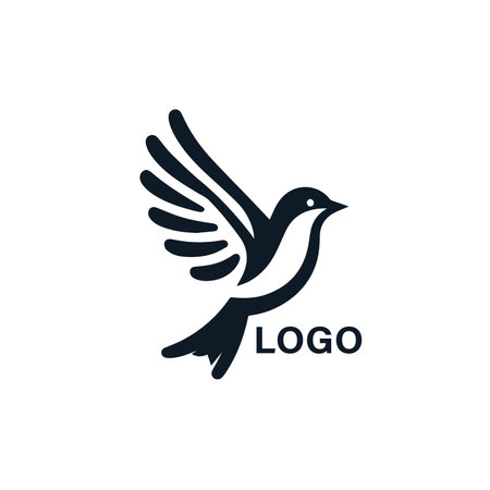 Bird logo design inspiration vector template. Bird vector icon design inspiration.のイラスト素材