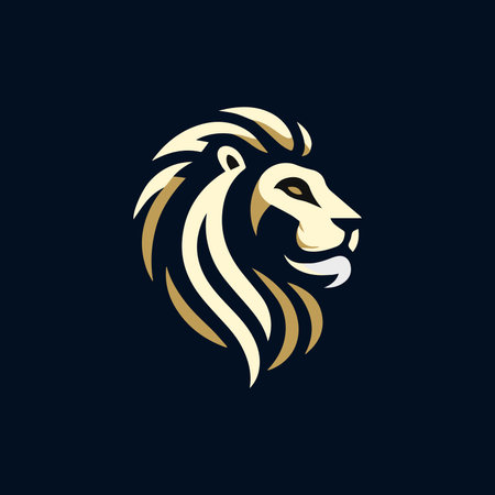 Lion head vector logo template. Lion head vector logo template.のイラスト素材