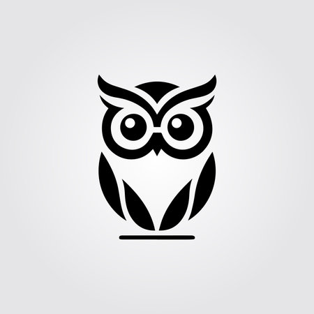 Owl icon, vector illustration. Flat design style eps 10のイラスト素材