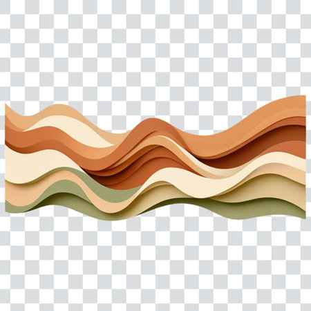 Abstract 3d paper cut waves background. Vector illustration for your designのイラスト素材