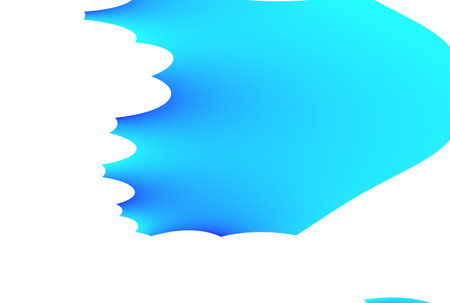 White and cyan abstract background with soft gradient flowing edges and smooth minimal digital design, modern wallpaperの写真素材