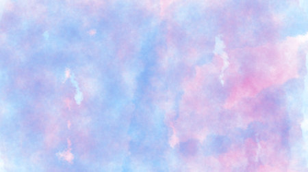 Pink and blue watercolor background with soft cloudy wash texture for abstract artistic template, smooth pastel toneの写真素材