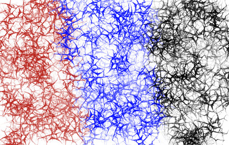 Red black and blue watercolor veins texture with bold organic lines, abstract background for striking design projects high resolution abstract texture.の写真素材