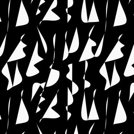 Black and white abstract modern geometric pattern, seamless optical layoutの写真素材