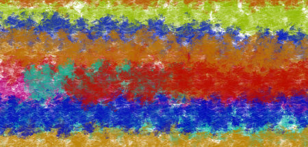 Handmade warm color watercolor texture background with blue, red, orange and yellow, rich toneの写真素材