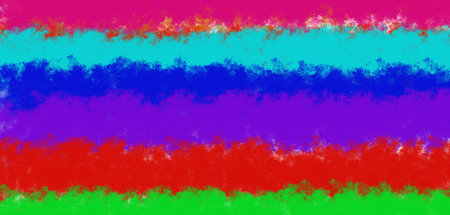 Handmade watercolor with vibrant layers of purple, red, green and blue tones, soft mixの写真素材