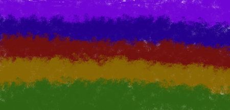 Handmade earthy tone watercolor texture background with green, brown, red and violet, natural feelの写真素材