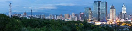 Urumqi landscape night viewのeditorial素材