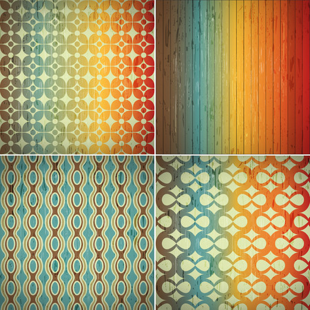 Retro abstract seamless patternのイラスト素材
