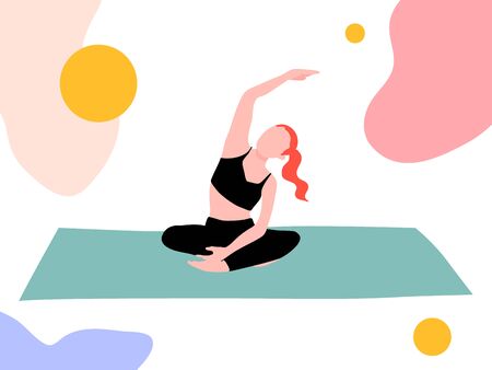 woman doing yogaのイラスト素材