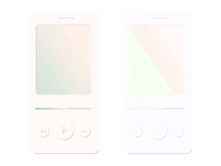 neumorphism-like digital deviceのイラスト素材