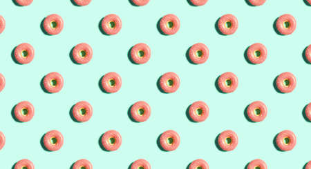 pink sweet donut pattern backgroundの写真素材