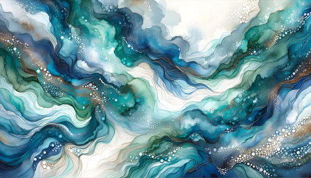Abstract watercolor background. Hand drawn marbling illustration. Ink marble texture.の素材