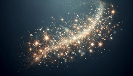 Abstract background with sparkles and stars.の素材
