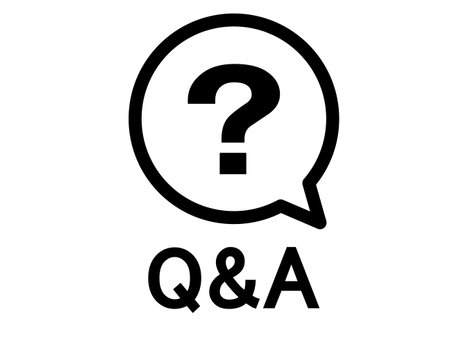 Q&A symbol. Question mark in speech bubble. Vector illustration.のイラスト素材