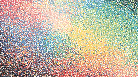 Abstract background with multicolored spots of paint illustration.の素材