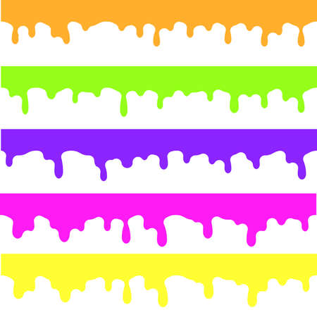 a linear material with dripping ink or paintのイラスト素材