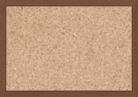 Cork Board with Wooden Frame Isolated.Vector Illustration.のイラスト素材