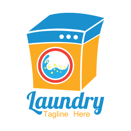 A laundry icon with text space for your slogan / tag line, vector illustration.のイラスト素材