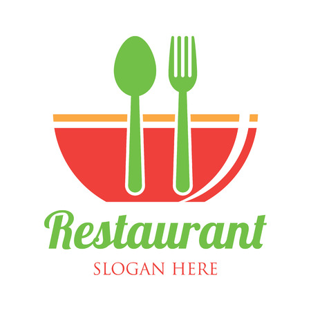 restaurant logo with text space for your slogan / tag line, vector illustrationのイラスト素材