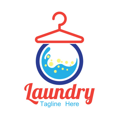Laundry icon with text space for your slogan, tag line vector illustration.のイラスト素材