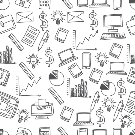 Business and education ornament seamless pattern vector illustration.のイラスト素材