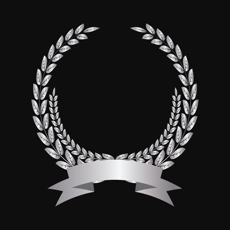 Beautiful silver wreaths, vector illustration.のイラスト素材