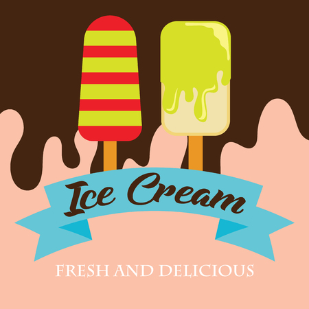 ice cream poster. vector illustrationのイラスト素材