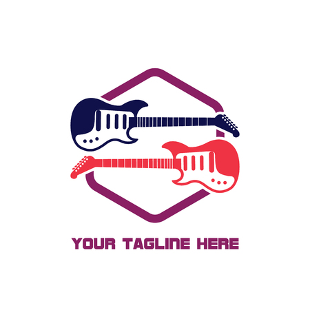 Music logo with text space for your slogan / tagline. vector illustrationのイラスト素材