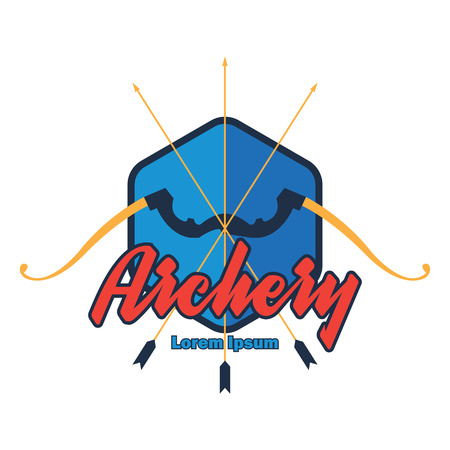 archery 
emblem with text space for your slogan / tag line, vector illustrationのイラスト素材