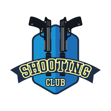 shooting 
emblem with text space for your slogan / tag line, vector illustrationのイラスト素材