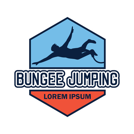 bungee jumping logo with text space for your slogan / tag line, vector illustrationのイラスト素材