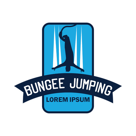 bungee jumping logo with text space for your slogan / tag line, vector illustrationのイラスト素材