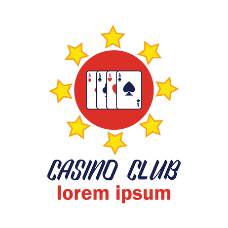 poker / casino logo with text space for your slogan / tag line, vector illustrationのイラスト素材