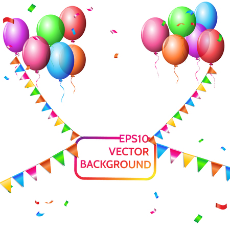 Colorful celebration background with confetti.のイラスト素材