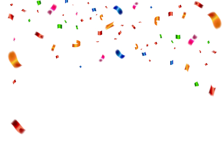 Colorful celebration background with confetti.のイラスト素材